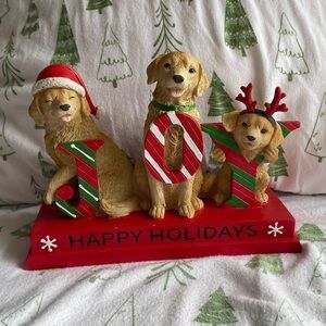 Three Labrador Joy Happy Holidays Christmas Decor | Homegoods